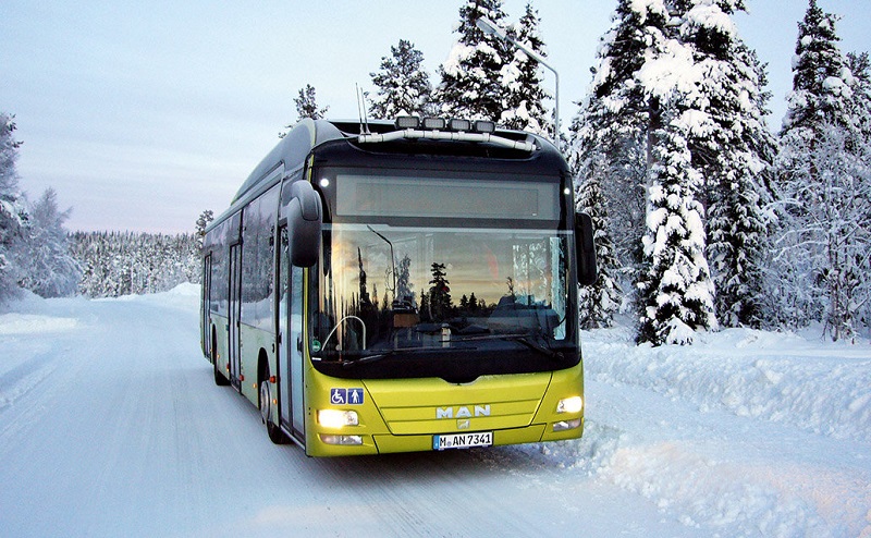 автобус зима
