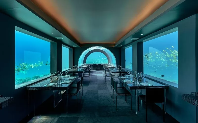 подводный ресторан h2o